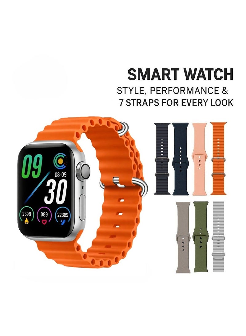 الذاكرة السريعة ساعة ذكية  الاصدار التاسع شاشة كاملة لحساب السعرات الحرارية و استقبال الرسائل و المكالمات و تدعم اللغة العربية - Image 1